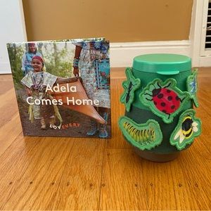 LOVEVERY Fuzzy Bug Shrub Adventurer/Pioneer Play Kit and Adela Comes Home Book